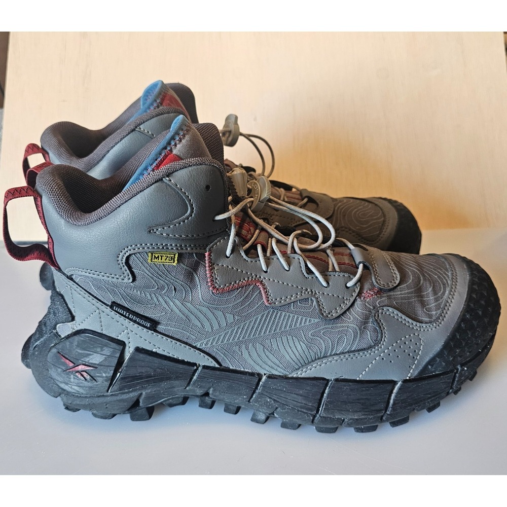 Reebok Mens Zig Kinetica Edge II Grey/Black Leather MetGuard Work Boots 12 W EUC